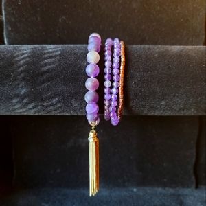 Purple stone bracelets
